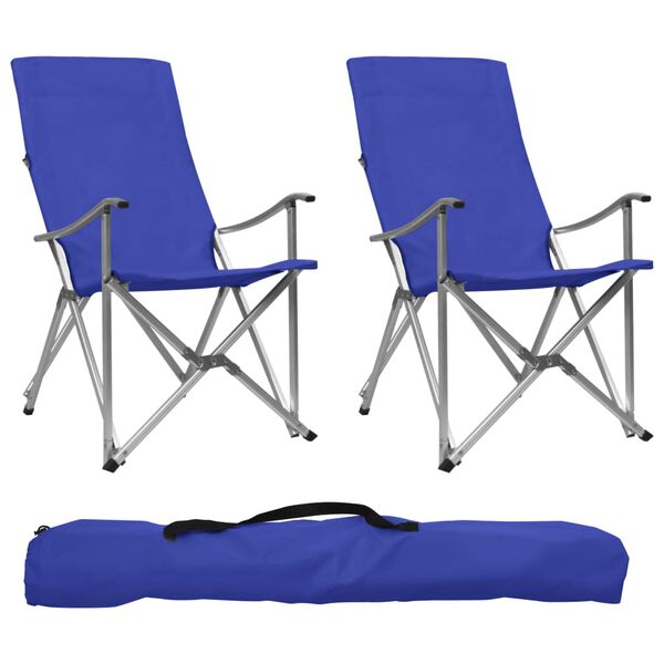 vidaXL Klappbare Campingst&uuml;hle 2 Stk. Blau