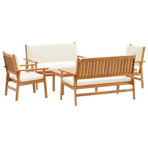 vidaXL Gartensofa-set 5 pcs Braun Massivholz Akazie