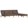 vidaXL Schlafsofa 2-Sitzer mit 2 Kissen & Hocker Taupe Stoff