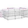 vidaXL Outdoor-Hundezwinger Stahl 5,63 m&sup2;