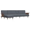 vidaXL Schlafsofa in L-Form Dunkelgrau 279x140x70 cm Samt
