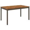 vidaXL Gartentisch Natur und Kaffee 141 x 80,5 x 75 cm