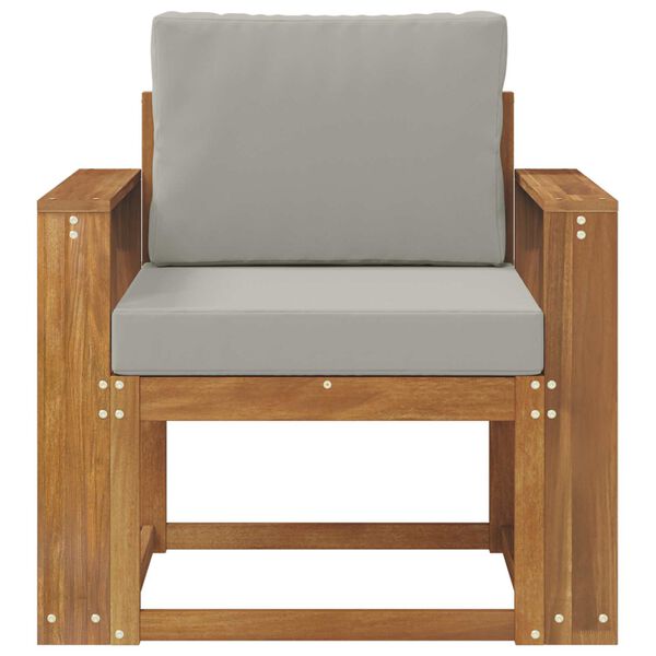 vidaXL Outdoor-Sofa Massives Akazienholz und Polyester