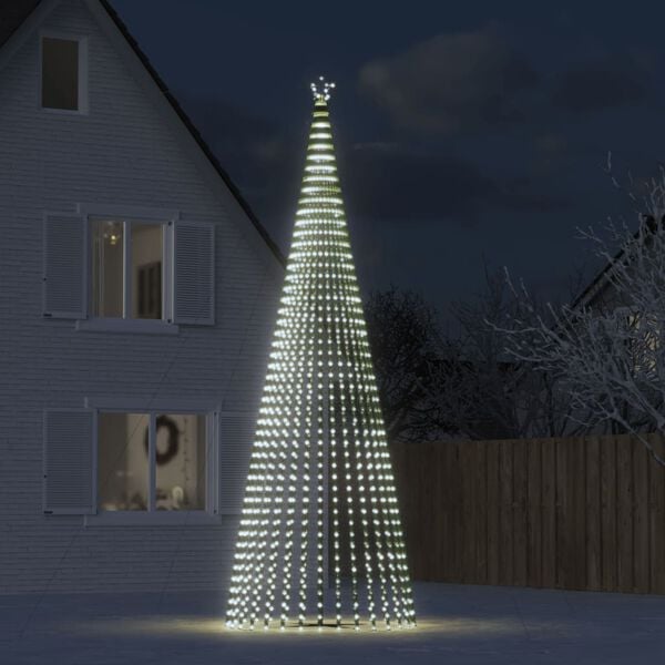 vidaXL LED Weihnachtsbaum 1544 LEDs Kaltwei&szlig; 500 cm