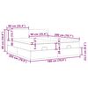 vidaXL Ottoman-Bett mit Matratzen Hellgrau 180x200 cm Stoff