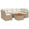 vidaXL Gartensofa-set 7 stk. Beige und Creme Poly-Rattan