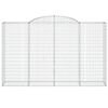 vidaXL Gabionen mit Hochbogen 30 Stk 300x50x180/200cm Verzinktes Eisen