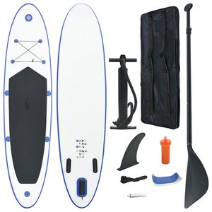 vidaXL SUP-Board Aufblasbar Blau und Wei&szlig;