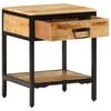 vidaXL Nachttisch Braun 40 x 35 x 50 cm Massives Mango Holz und Metall