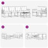 vidaXL Outdoor-Sofagarnitur mit Kissen 7 pcs Natur und Beige