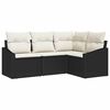 vidaXL Sofa Set 4 stk. Schwarz [Synthetisch]: Poly Rattan