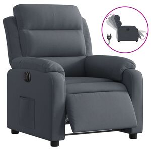 vidaXL Relaxsessel Elektrisch Dunkelgrau Samt