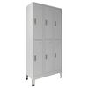 vidaXL Schlie&szlig;fachschrank Grau 45 x 90 x 180 cm