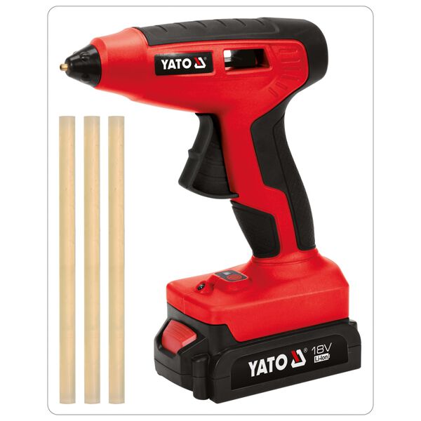 YATO High Flow Klebepistole mit 1,5Ah Li-Ion Akku 11mm 18V