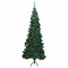 vidaXL Eckiger k&uuml;nstlicher Weihnachtsbaum Gr&uuml;n 240 cm PVC und Metall