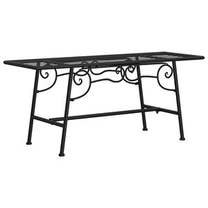 vidaXL Baumbank 110 cm Schwarz Stahl