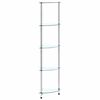 vidaXL Regal mit 5 Ablagen Transparent 30x30x130 cm Hartglas