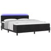 vidaXL LED Boxspringbett mit Matratze Schwarz 180 x 200 cm Samt