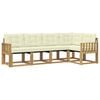 vidaXL Outdoor-Sofagarnitur 5 stk. Wei&szlig; und Creme