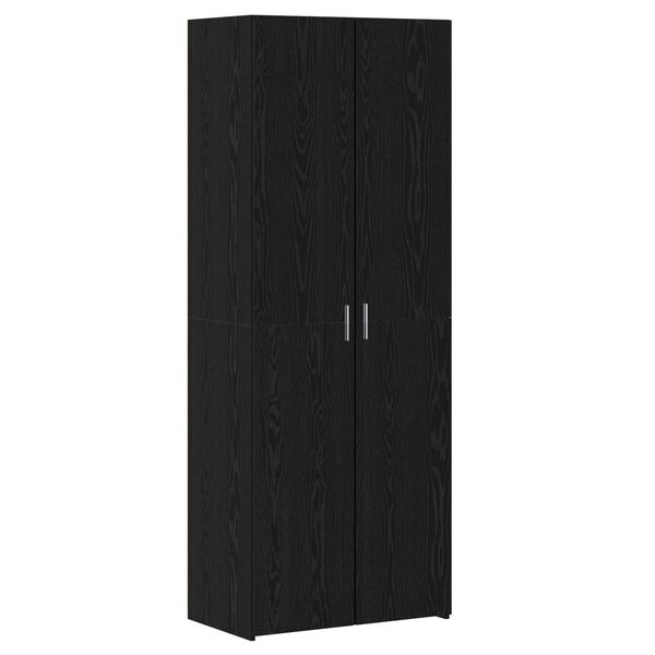 vidaXL Highboard 2 pcs Schwarz Eichen-Optik 70 x 42,5 x 185 cm