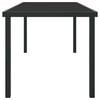 vidaXL Gartentisch Schwarz 160 x 80 x 73 cm Massivholz Teak