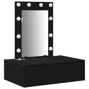 vidaXL Schminktisch mit Speicher Schwarz 60 x 40 x 70 cm Holzwerkstoff