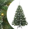vidaXL K&uuml;nstlicher Weihnachtsbaum mit 150 LEDs Gr&uuml;n 150 cm PE und PVC