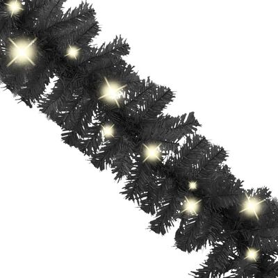 vidaXL Weihnachtsgirlande mit LED 5 m Schwarz