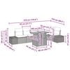 vidaXL Garten-Sofa-Set mit Speicher 7 pcs Schwarz Poly Rattan