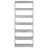 vidaXL B&uuml;cherregal mit Regal Beton Grau 80 x 30 x 198 cm Holzwerkstoff