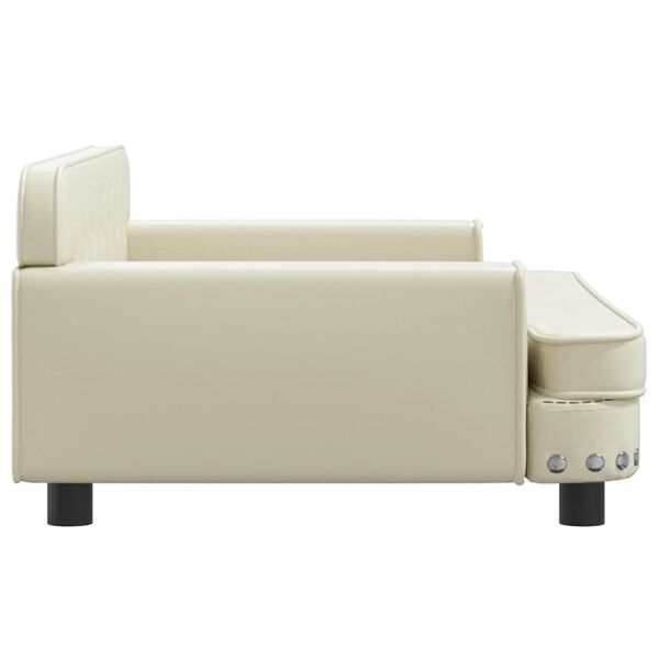 vidaXL Kindersofa Creme 90x53x30 cm Kunstleder