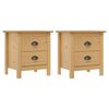 vidaXL Nachttische Hill 2 Stk. 46x35x49,5 cm Massivholz Kiefer