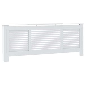 vidaXL MDF Heizk&ouml;rperverkleidung Wei&szlig; 205 cm