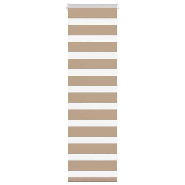 vidaXL Doppelrollo Sandbraun 45x100 cm Stoffbreite 40,9 cm Polyester