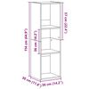 vidaXL B&uuml;cherregal/TV-Schrank Hochglanz-Grau 36x30x114cm Holzwerkstoff