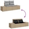 vidaXL Sofa Set mit Kissen 4 pcs Poly-Rattan