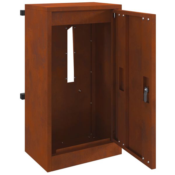 vidaXL Briefkasten mit Speicher Rostig 30 x 20 x 55 cm Wetterfeststahl