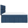 vidaXL Boxspringbett mit Matratze Blau 180x200 cm Stoff