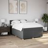 vidaXL Boxspringbett mit Matratze Dunkelgrau 140x200 cm Stoff