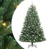vidaXL K&uuml;nstlicher klappbarer Weihnachtsbaum mit 300 LEDs Gr&uuml;n 210 cm