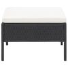 vidaXL 6-tlg. Garten-Lounge-Set mit Auflagen Poly Rattan Schwarz