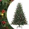 vidaXL K&uuml;nstlicher Weihnachtsbaum mit 300 LEDs mit St&auml;nder Gr&uuml;n 240 cm