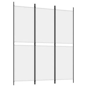 vidaXL 3-tlg. Paravent Wei&szlig; 150x180 cm Stoff