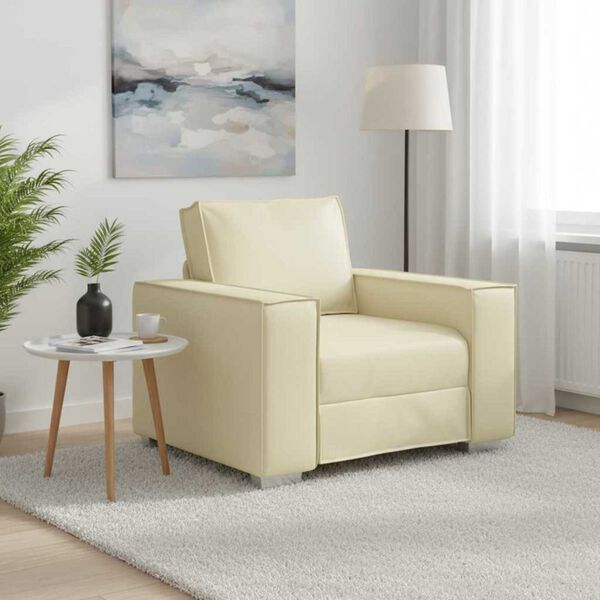 vidaXL Sofa Creme 99 x 80 x 84 cm Stoff