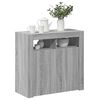 vidaXL Sideboard mit LED-Beleuchtung Grau Sonoma 80x35x75 cm
