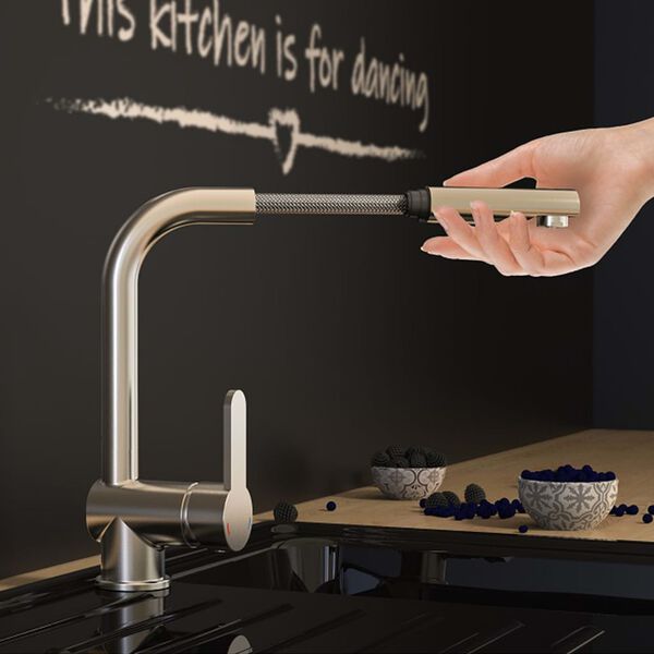 SCH&Uuml;TTE K&uuml;chenarmatur mit Herausziehbarem Auslauf LONDON Niederdruck