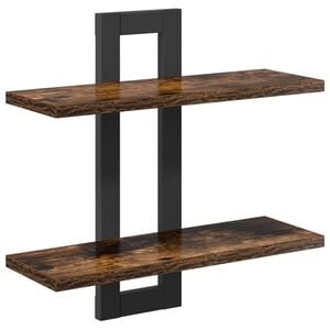vidaXL Schweberegale Raucheiche 40 x 15 x 40 cm Holzwerkstoff