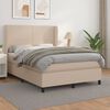 vidaXL Boxspringbett Matratze Cappuccino-Braun 140x190cm Kunstleder
