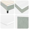 vidaXL Boxspringbett mit Matratze Hellgrau 200 x 90 cm Samt