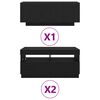 vidaXL TV-Schrankset 3 pcs Schwarz 260 x 35 x 40 cm Holzwerkstoff